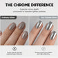 ✨ 50 % RABAT LIGE NU! No-Bake Galaxy Chrome Silver neglelak – lufttørrende neglelak med spejlglans, salonkvalitet med metallisk spejlfinish, kræver ingen UV-lampe til DIY-neglekunst
