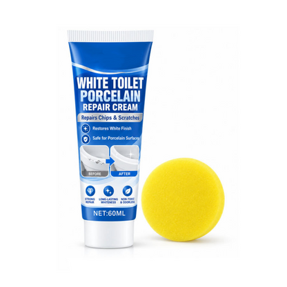 🚽 Reparationscreme til porcelæn | Hvid 60 ml