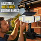 ☀️ Solar 3-hovedet bevægelsessensorlampe | IP65