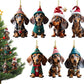Julepynt til bilen med dachshund-motiv