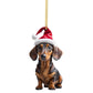 Julepynt til bilen med dachshund-motiv