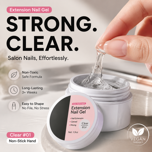 💅 50 % RABAT! ✨ Fast negleforlængelsesgel – en formel, der er nem at arbejde med, til smukke DIY-negleforlængelser 💖
