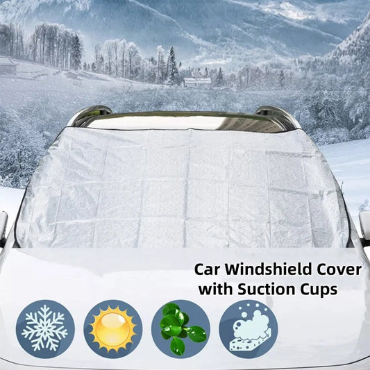 ⛄️All Seasons sol- og isbeskyttelse – Beskyt din forrude mod sol, frost og sne – nem at montere og opbevare 🚗✨