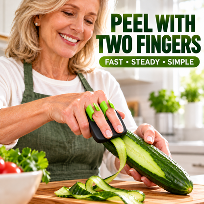 🥕 KØB 1, FÅ 1 GRATIS! ✌️ Grøntsagsskræller til to fingre – praktisk, kompakt, nem at opbevare 🥒