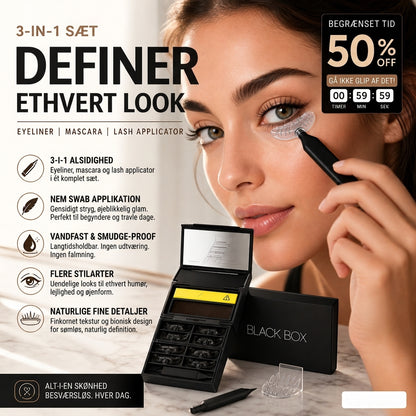 💋 50% RABAT! 👁️✨ 3-i-1 Eyeliner & Underøjnestempel — Vandtæt & Pletfri, Naturligt Udseende på Sekunderne 💖