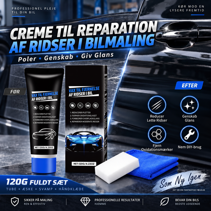 🔥Sidste dag! Kun 159,95 kr. GRATIS håndklæde inkluderet! 🧼Premium fjernelse af bilridser polish voks
