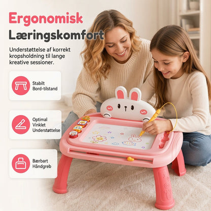 🎨 50% RABAT! ✨ Børns 3-i-1 magnetiske tegneplade med 4 stempler og stylus