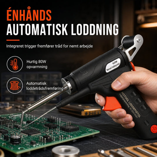 Bærbart semi-automatisk loddeboltsæt