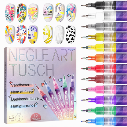12 farver neglelakpenne sæt 🎨💅