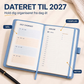 📓 2027 Planner – A5-størrelse, én side om dagen med datoer – Perfekt til daglige notater og fremtidig reference ✨