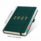 📓 2027 Planner – A5-størrelse, én side om dagen med datoer – Perfekt til daglige notater og fremtidig reference ✨