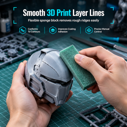 🛠️ Svampeblok til finslibning | Glatte 3D-udskrifter, miniaturer og modeller