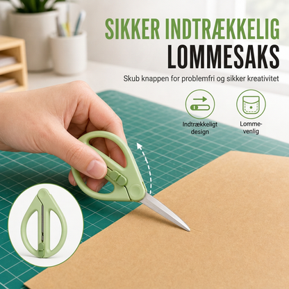 ✂️ Tilbagetrækkelige Lommesikkerhedssakse | Kompakt Håndværks- og Rejseværktøj
