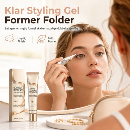 👁️50% RABAT NU! Double Eyelid Styling Cream – Usynlig, langtidsholdbar øjenlågsformende gel, skånsom, klar formel til naturlige hættede & ujævne øjne