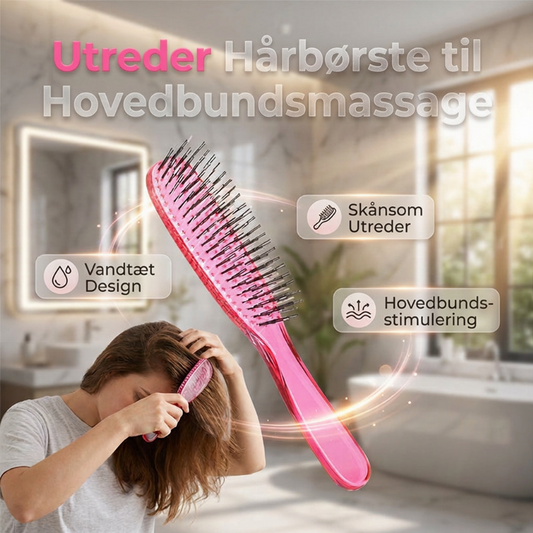💇 Bærbar hårbørste til affiling og hovedbundsmassage