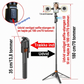 ⏳Tidsbegrænset specialtilbud⏰ 180 cm Smart Ansigtssporing PTZ Selfie Stick – 360° Automatisk Følgende Telefonstativ med udfyldningslys, 4-Axis Antichok til Live-streaming og Videooptagelse