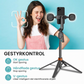 ⏳Tidsbegrænset specialtilbud⏰ 180 cm Smart Ansigtssporing PTZ Selfie Stick – 360° Automatisk Følgende Telefonstativ med udfyldningslys, 4-Axis Antichok til Live-streaming og Videooptagelse