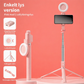⏳Tidsbegrænset specialtilbud⏰ 180 cm Smart Ansigtssporing PTZ Selfie Stick – 360° Automatisk Følgende Telefonstativ med udfyldningslys, 4-Axis Antichok til Live-streaming og Videooptagelse
