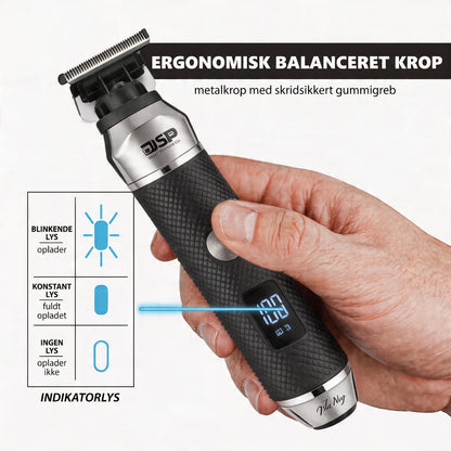 ⏳BEGRÆNSET TILBUD: 50% RABAT! 🏆Luxe 3-i-1 professionel herreplejesæt – T-kant trimmer, foliebarbermaskine & næsetrimmer – med LED-display & USB-genopladelig