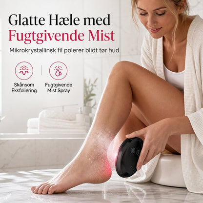 Vandtæt elektrisk fod_callusfjerner med rødt og blåt lys, mikro-krystallinsk fod_sliber og spray