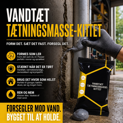 🏠 TILBUD I BEGRÆNSET TID: 50% RABAT! Vandtæt tætningskit, formbar hulpuds til tætning af huller i rør og vægge