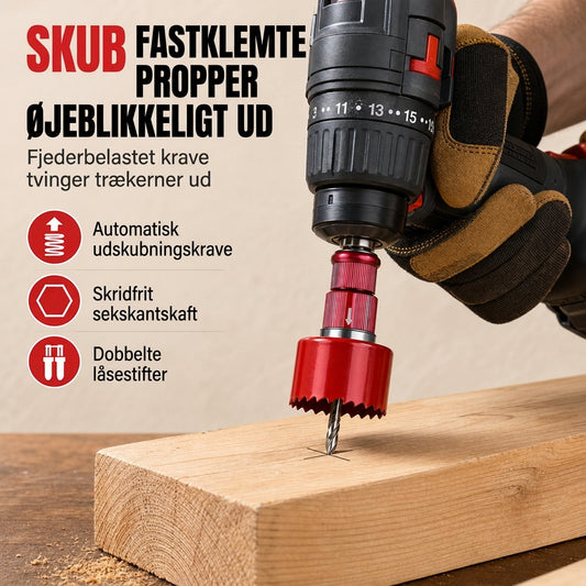 ⚙️ Hurtigskift hulSavspindel – Kernetagningsdorn til hurtigere og mere ryddelige udskiftninger af hulSave 🔧
