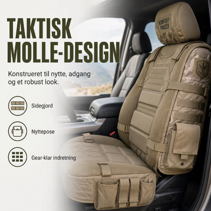 🚗 50% RABAT! 🪖 Taktisk bilsædebetræk – Opbevaringslommer & holdbar beskyttelse ✨