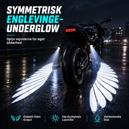 🏍️ SIDSTE UGES TILBUDSPRIS!! 189,95 kr.💫 Motorcykel LED Engel Vinger Projektørlys